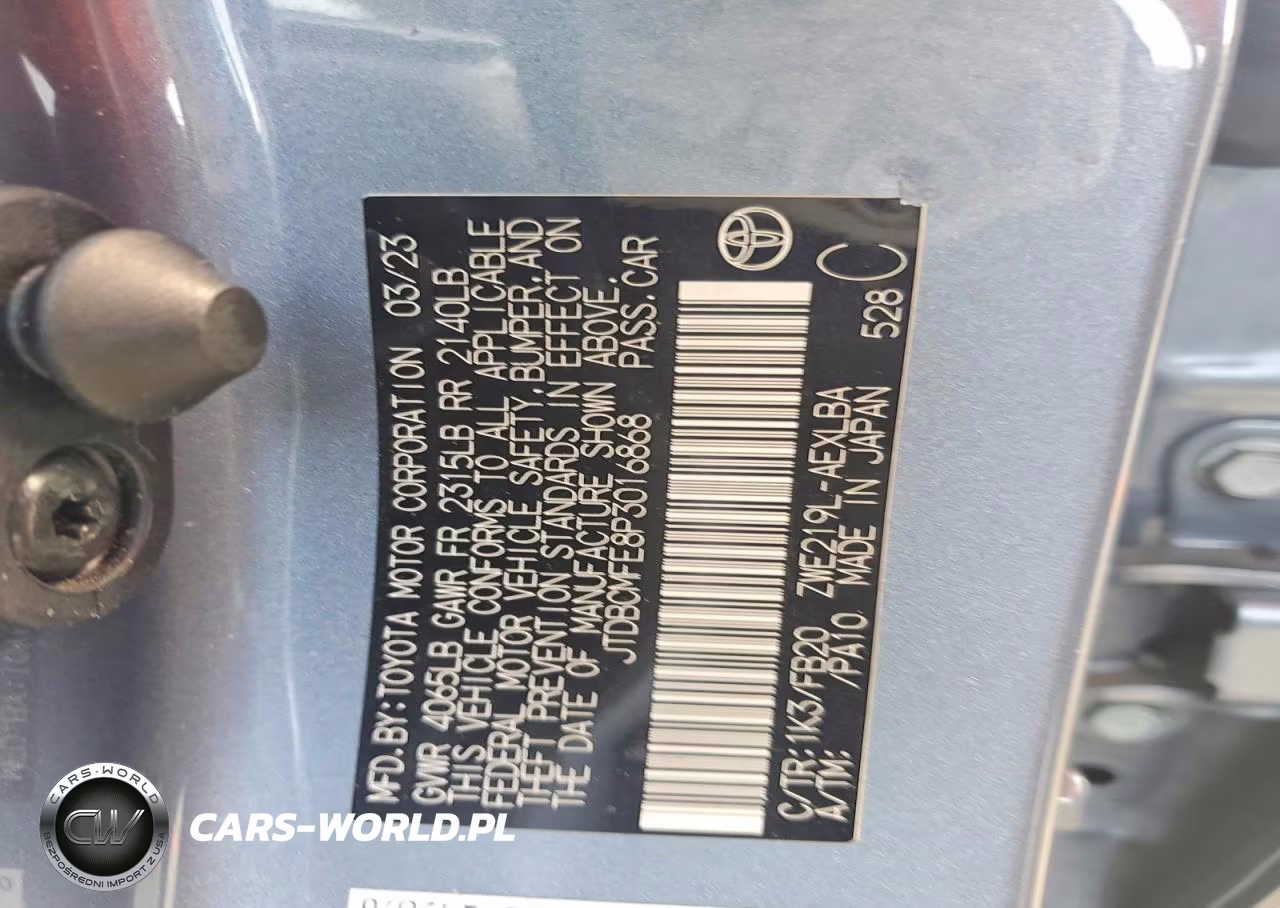 2023 Toyota Corolla Hybrid Le VIN:JTDBCMFE8P3016868 - 13
