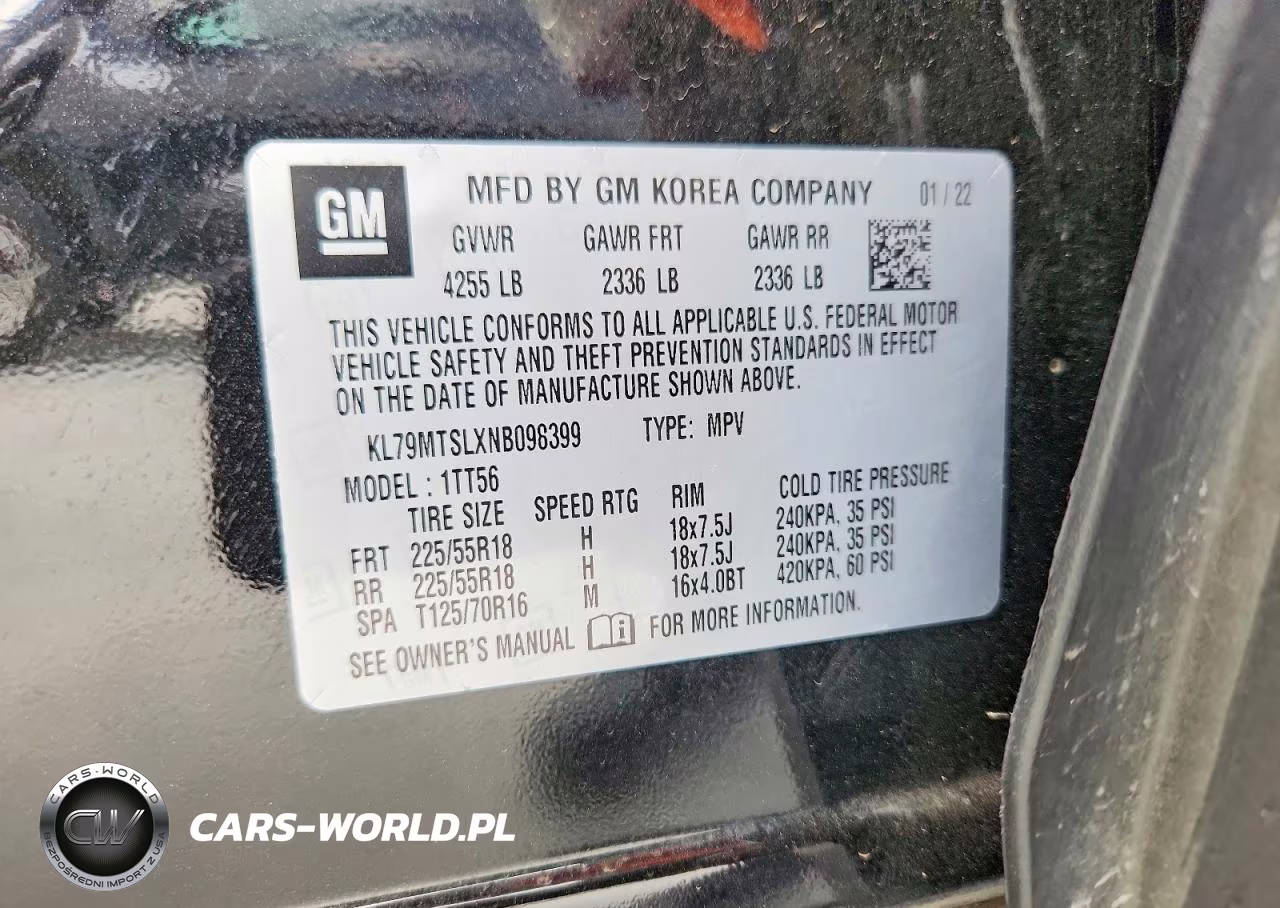 2022 Chevrolet Trailblazer Rs VIN:KL79MTSLXNB098399 - 13