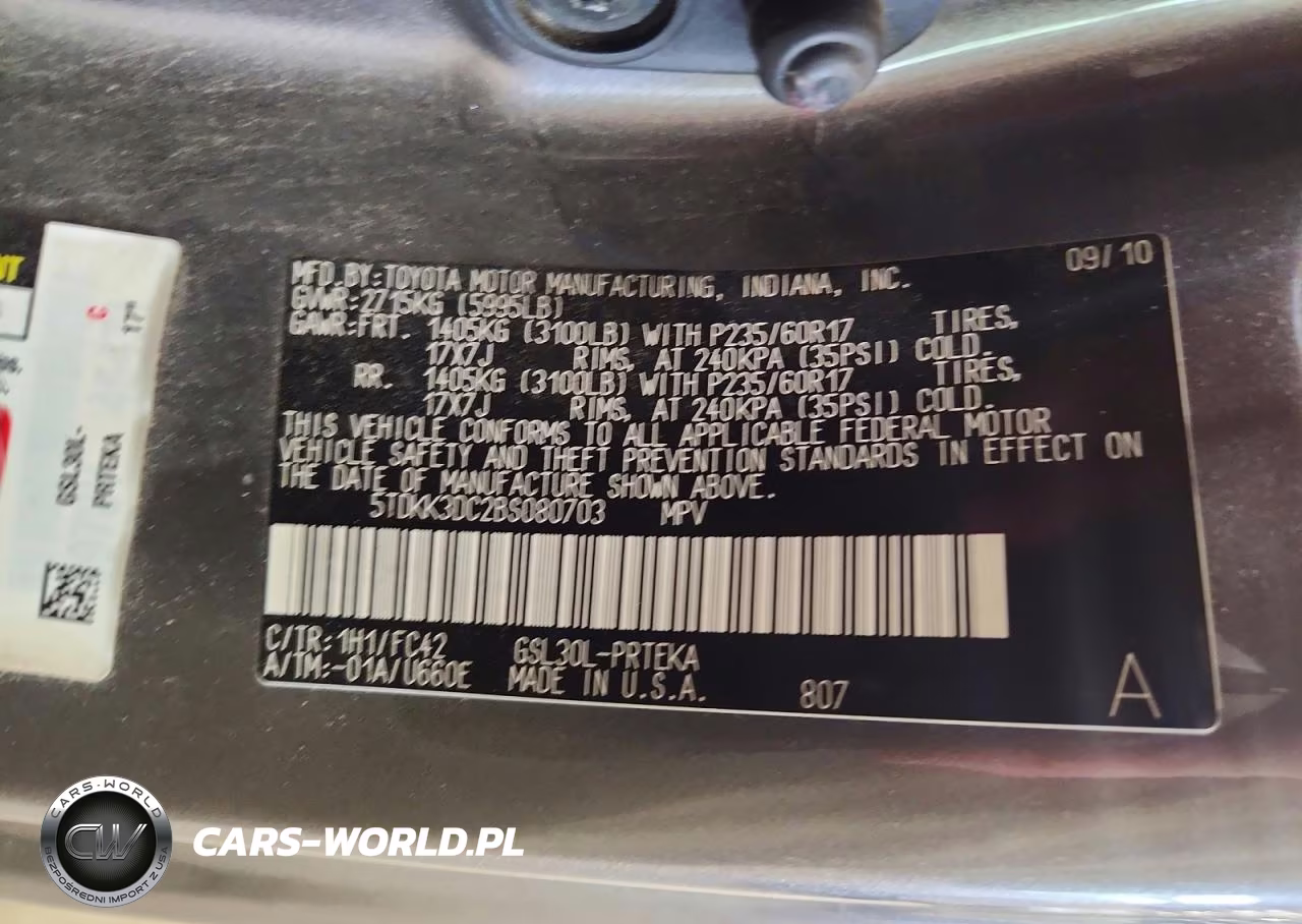 2011 Toyota Sienna Le VIN:5TDKK3DC2BS080703 - 13