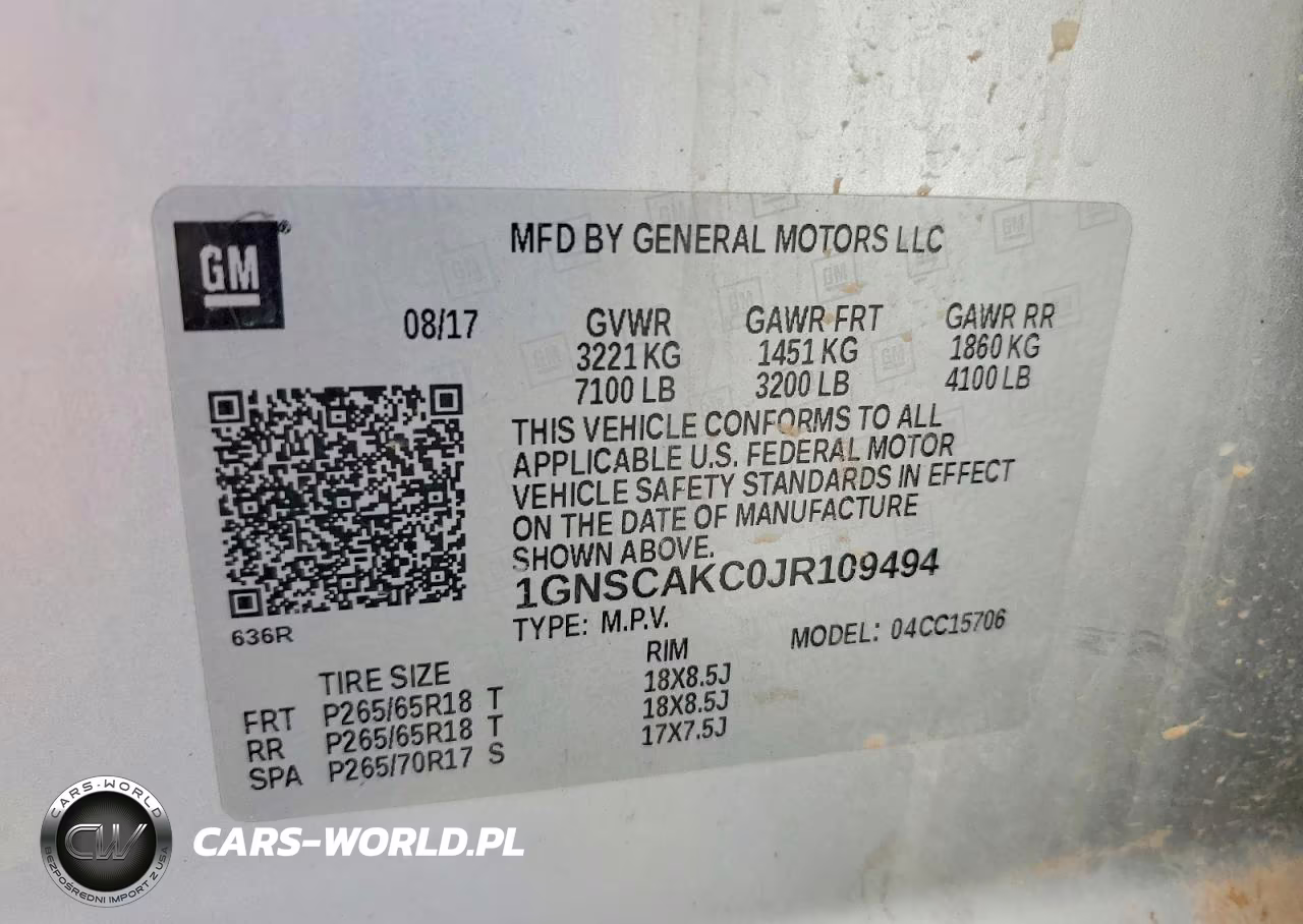 2018 Chevrolet Tahoe C1500 Ls VIN:1GNSCAKC0JR109494 - 14