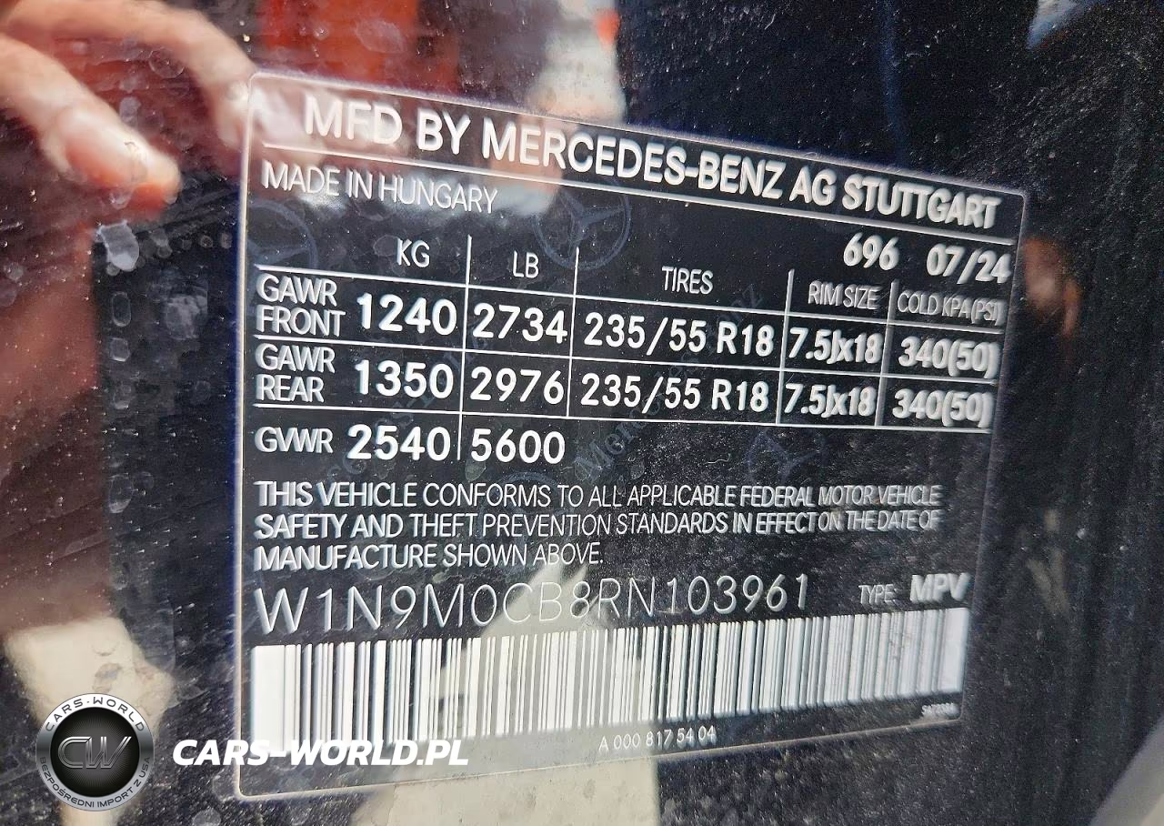 2024 Mercedes-Benz Eqb 250+ VIN:W1N9M0CB8RN103961 - 13
