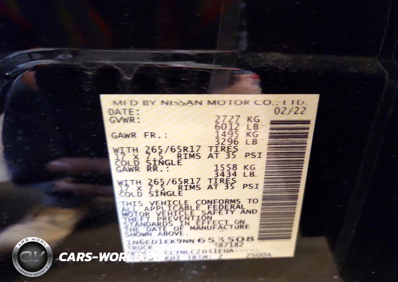 2022 Nissan Frontier Sv VIN:1N6ED1EK9NN653508 - 13