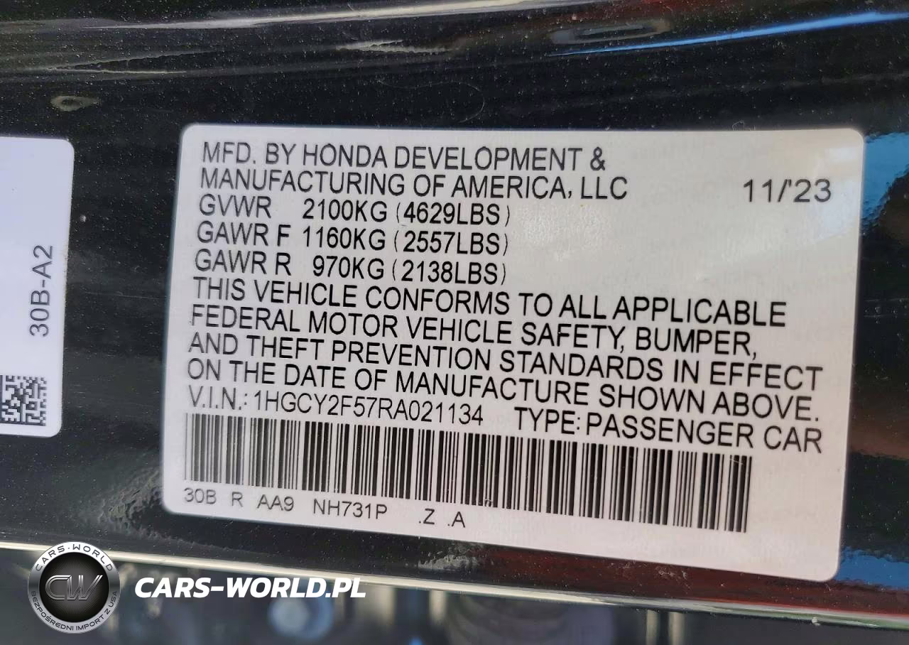 2024 Honda Accord Hybrid Sport VIN:1HGCY2F57RA021134 - 12