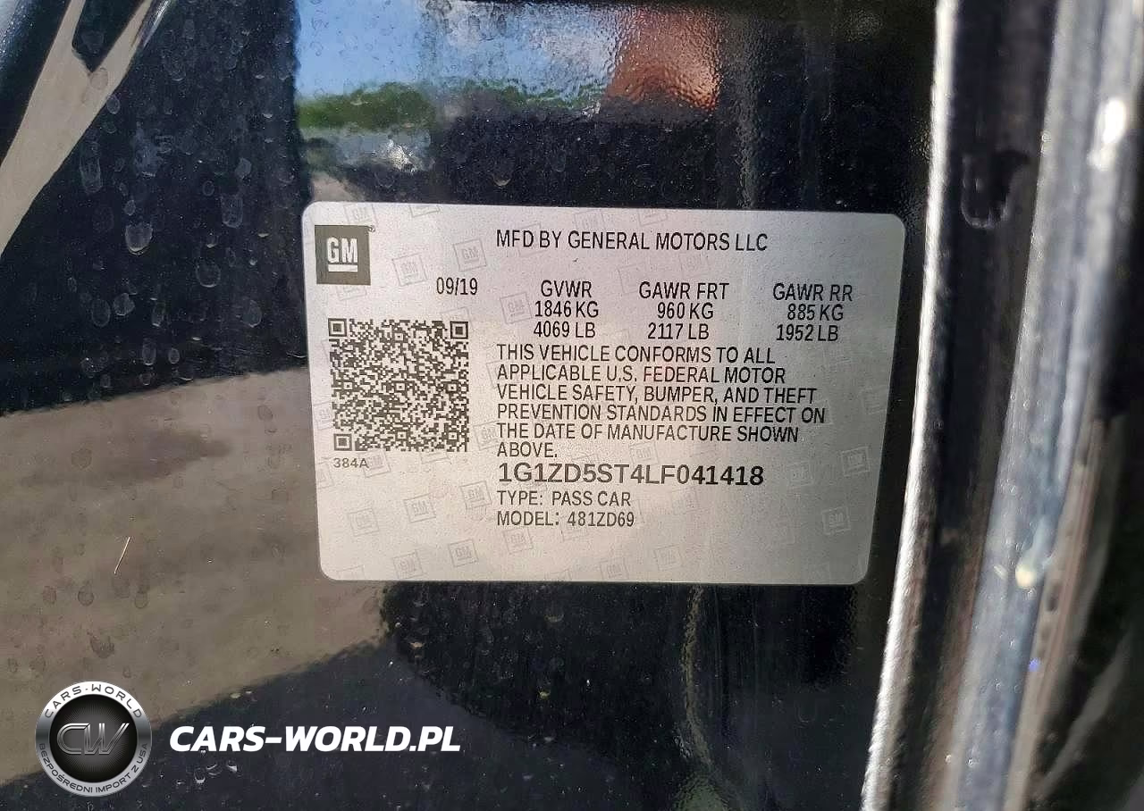 2020 Chevrolet Malibu Lt VIN:1G1ZD5ST4LF041418 - 12