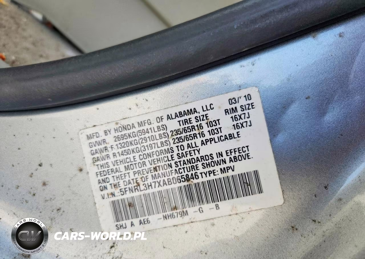 2010 Honda Odyssey Exl VIN:5FNRL3H7XAB065846 - 13