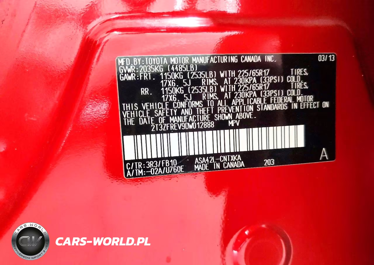 2013 Toyota Rav4 Le VIN:2T3ZFREV9DW012888 - 13