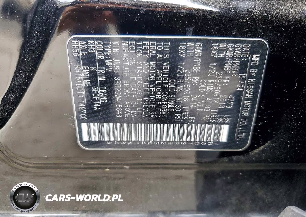 2025 Nissan Rogue Sv VIN:JN8BT3BB2SW415843 - 14