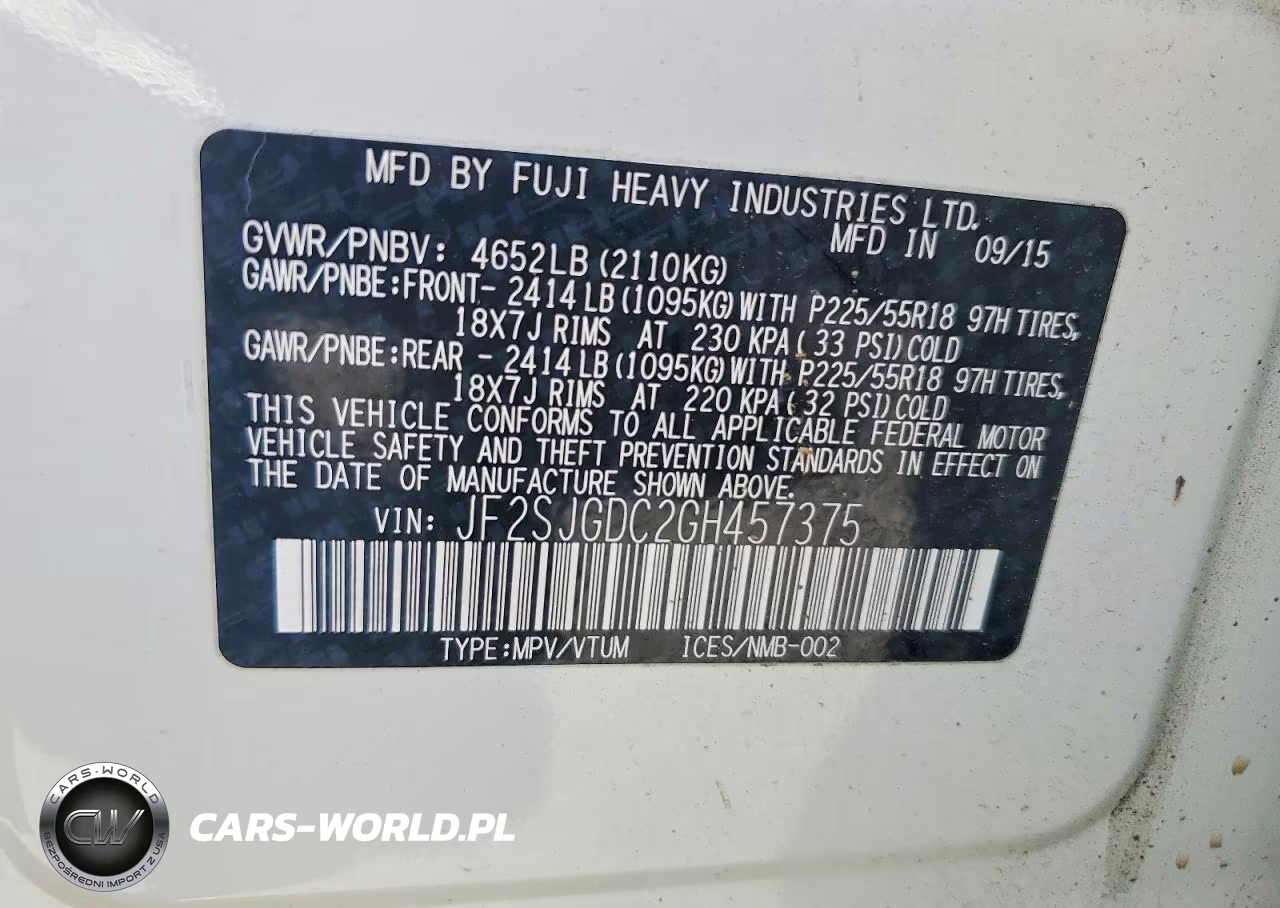 2016 Subaru Forester 2.0Xt Premium VIN:JF2SJGDC2GH457375 - 13