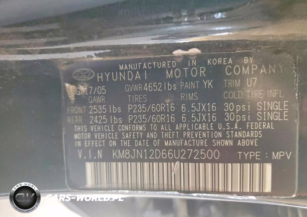 2006 Hyundai Tucson Gls VIN:KM8JN12D66U272500 - 12