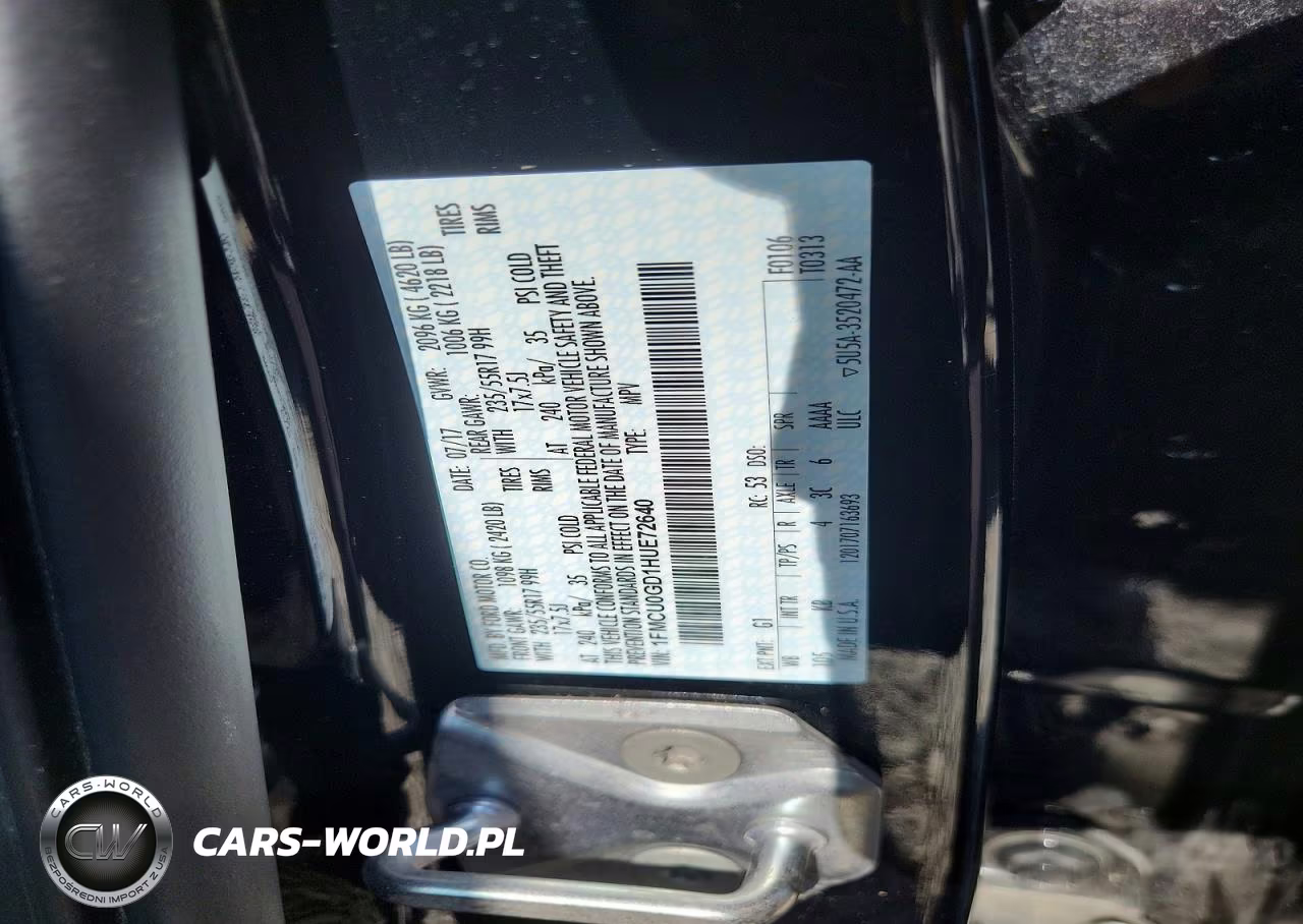 2017 Ford Escape Se VIN:1FMCU0GD1HUE72640 - 12