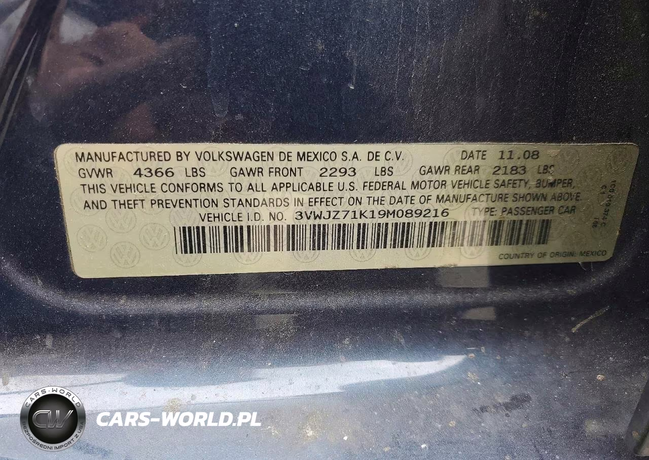2009 Volkswagen Jetta S VIN:3VWJZ71K19M089216 - 12