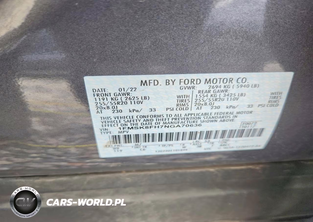 2022 Ford Explorer Limited VIN:1FMSK8FH7NGA70636 - 12