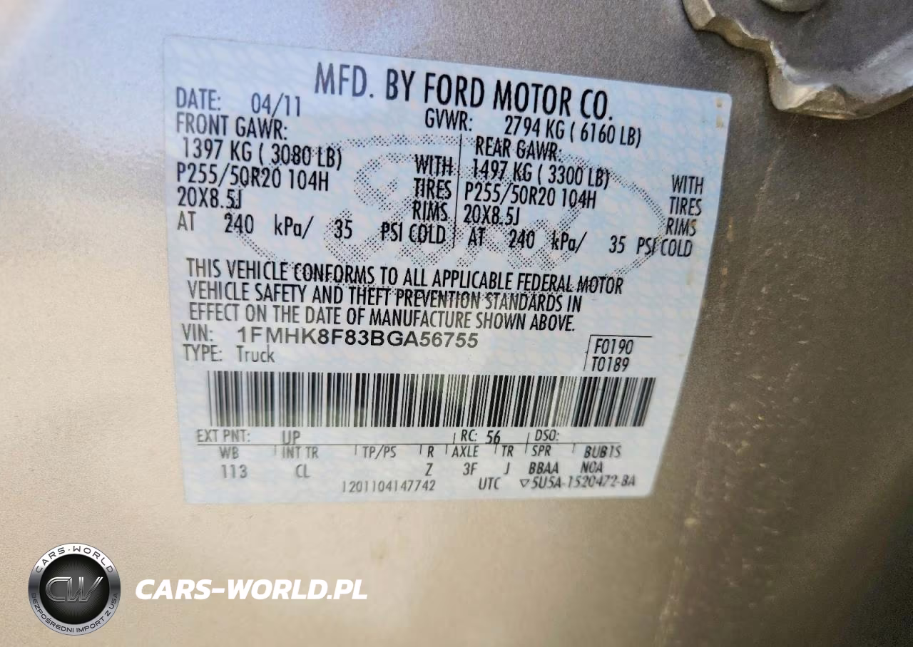 2011 Ford Explorer Limited VIN:1FMHK8F83BGA56755 - 13