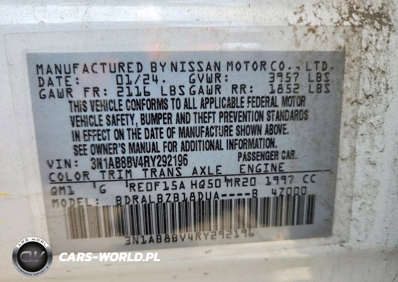 2024 Nissan Sentra S VIN:3N1AB8BV4RY292196 - 12