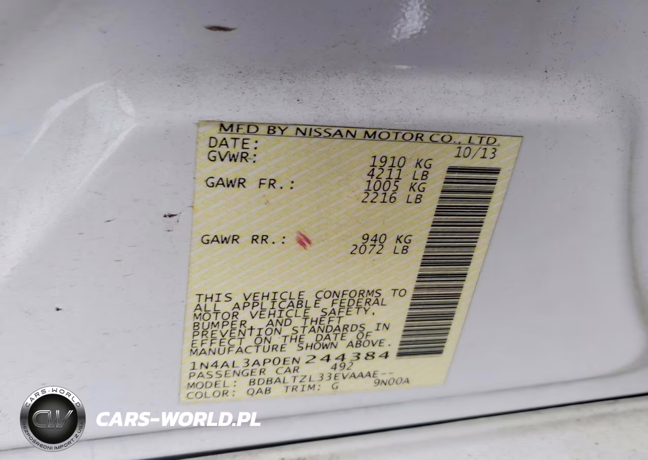 2014 Nissan Altima 2.5 Sv VIN:1N4AL3AP0EN244384 - 12