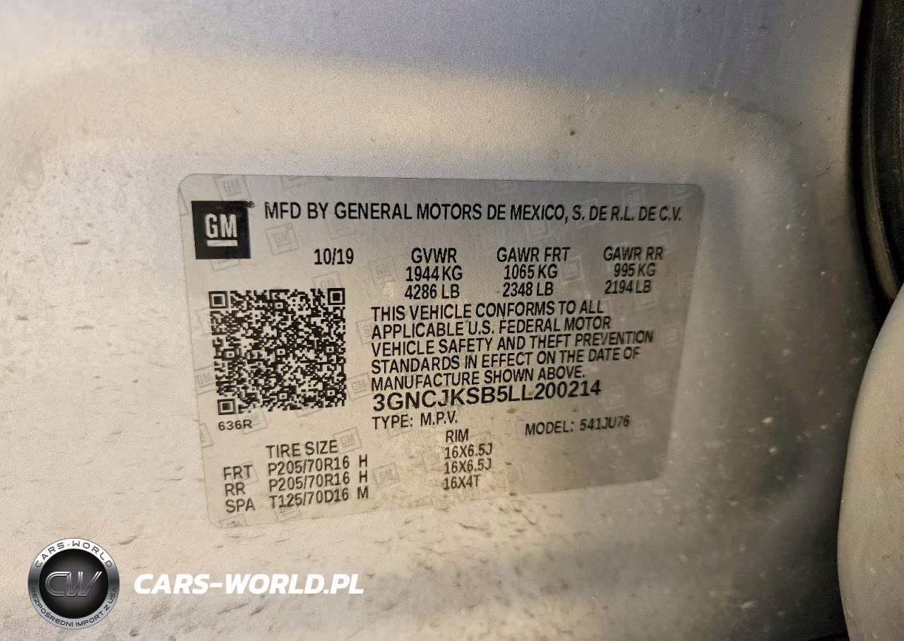 2020 Chevrolet Trax Ls VIN:3GNCJKSB5LL200214 - 12