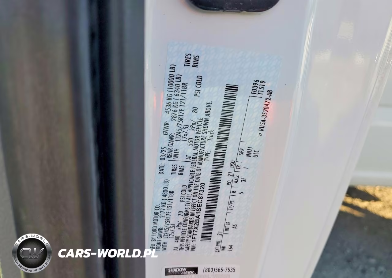 2025 Ford F250 VIN:1FT7X2BA1SEC87320 - 12