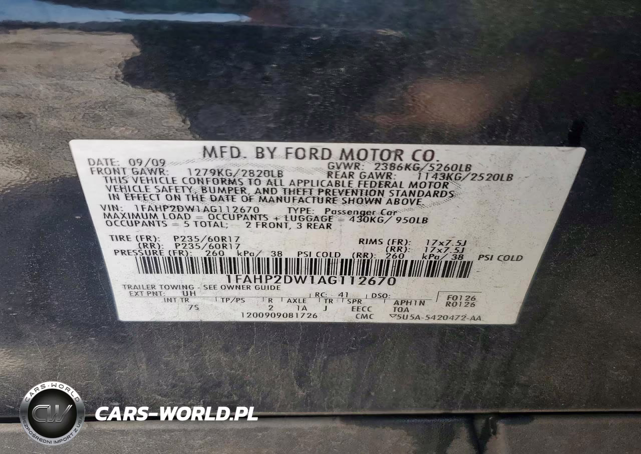 2010 Ford Taurus Se VIN:1FAHP2DW1AG112670 - 12