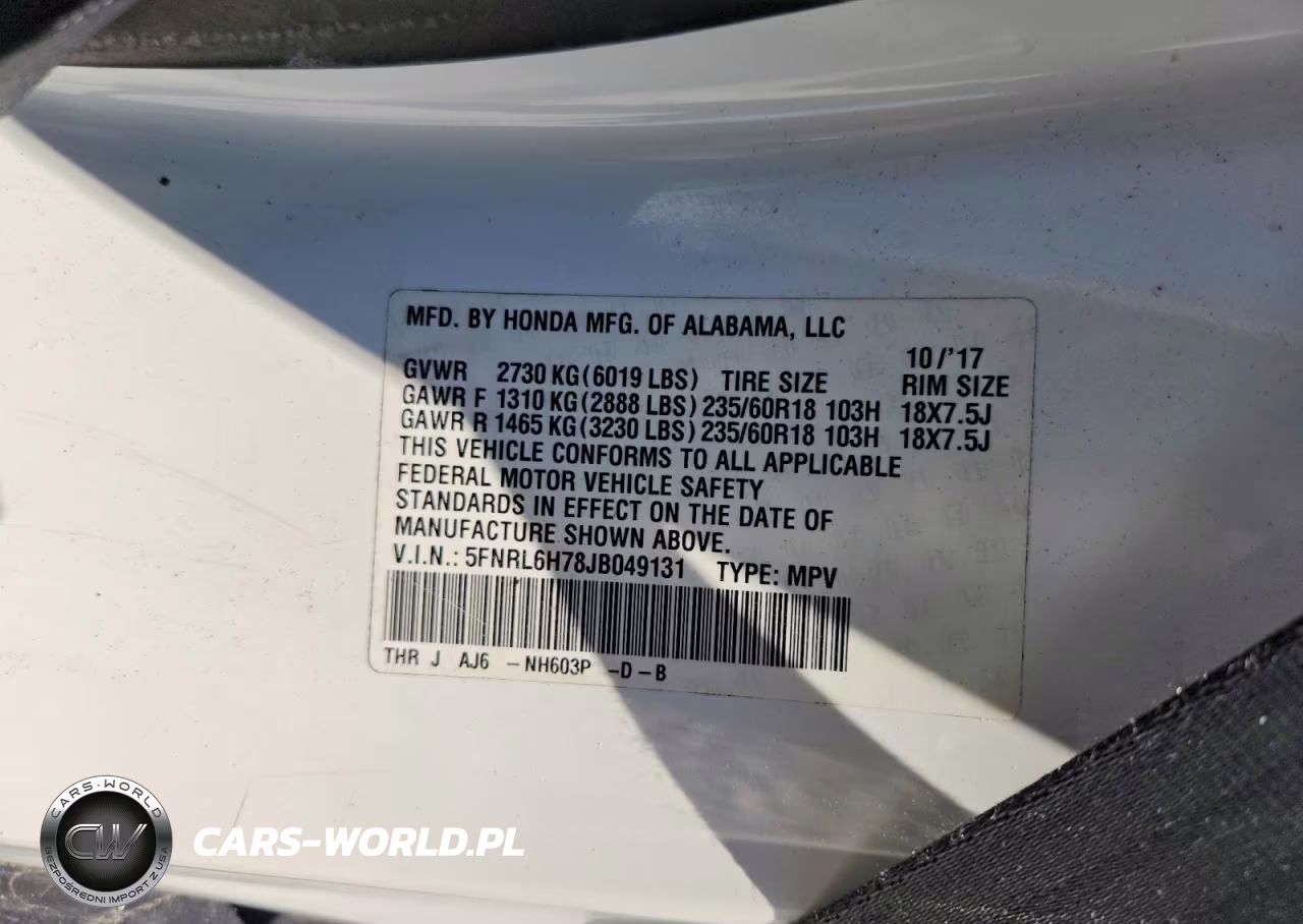 2018 Honda Odyssey Exl VIN:5FNRL6H78JB049131 - 13