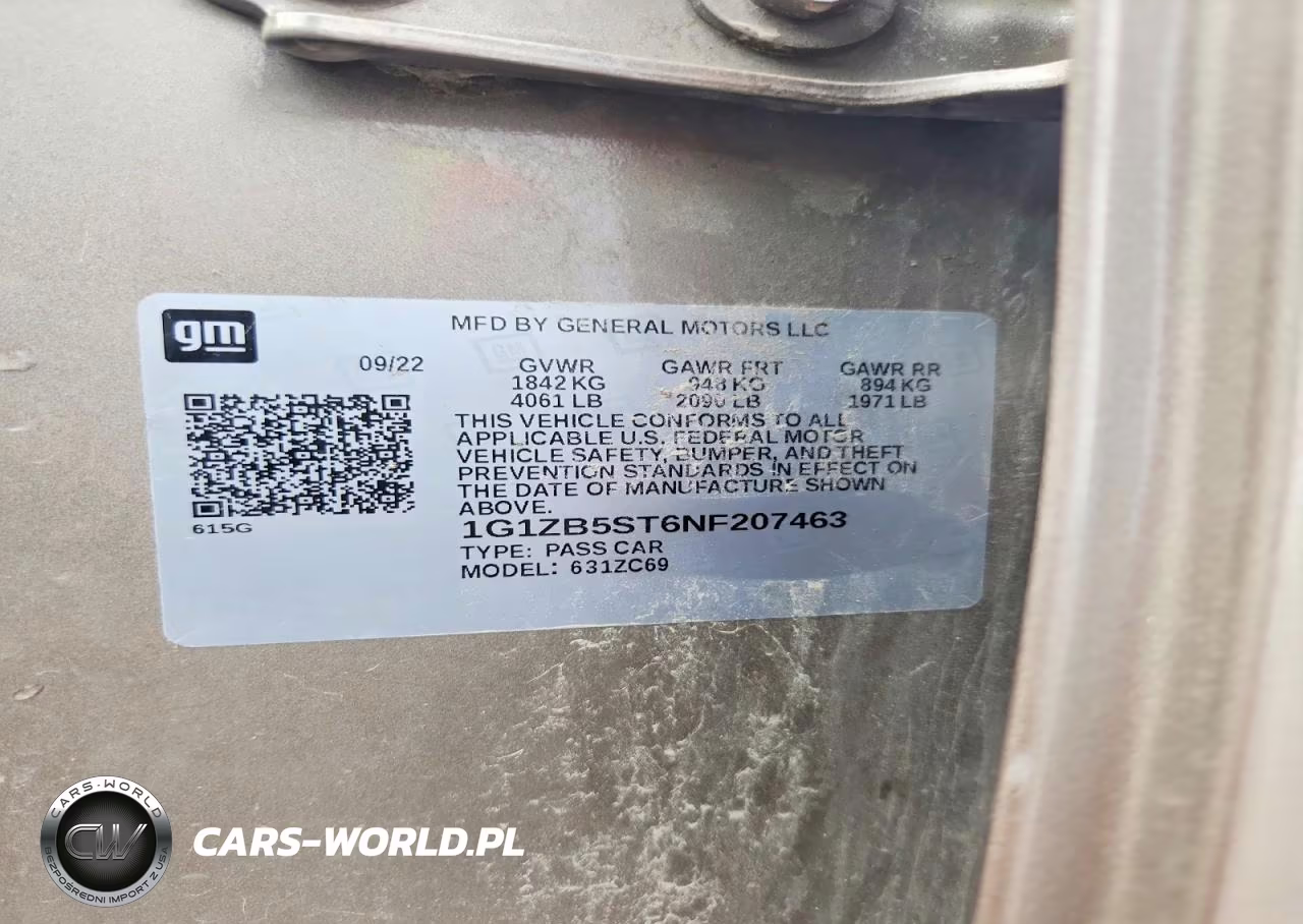 2022 Chevrolet Malibu Ls VIN:1G1ZB5ST6NF207463 - 12
