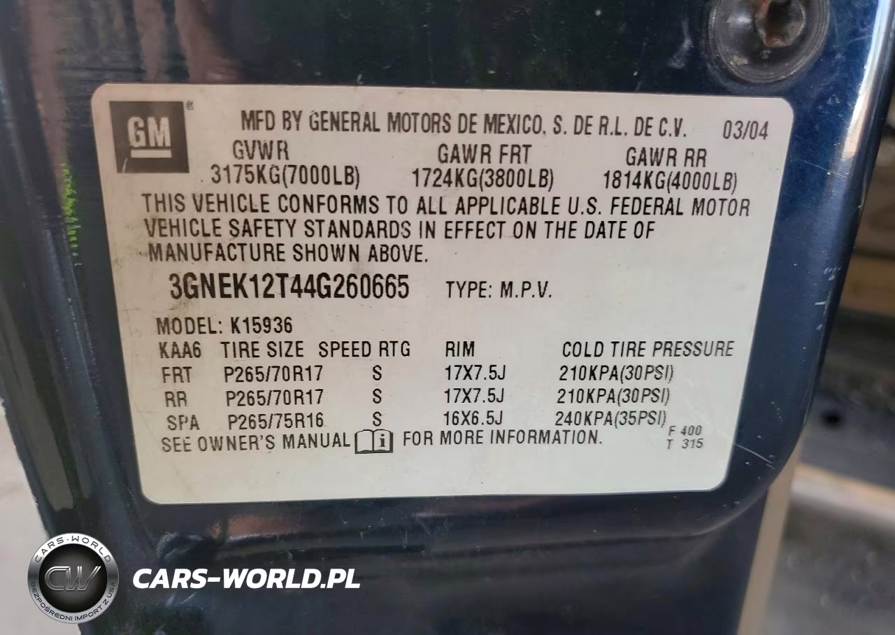 2004 Chevrolet Avalanche K1500 VIN:3GNEK12T44G260665 - 12