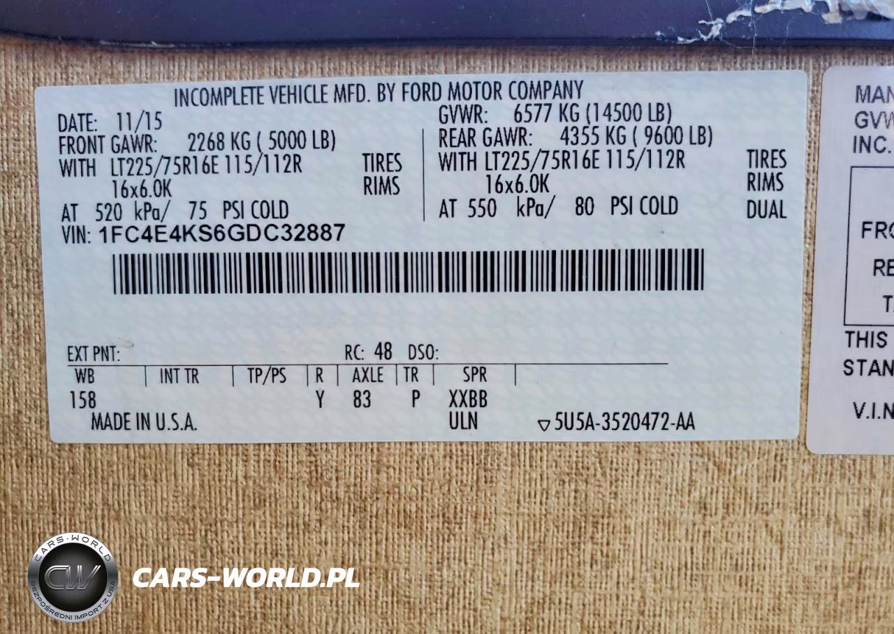 2016 Ford Econoline E350 Super Duty Van VIN:1FC4E4KS6GDC32887 - 10