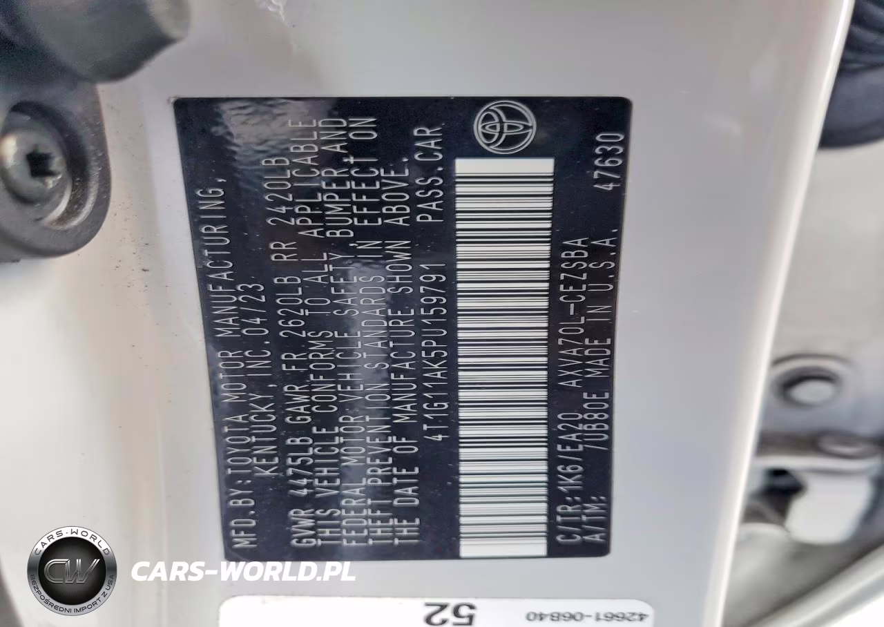 2023 Toyota Camry Se VIN:4T1G11AK5PU159791 - 13