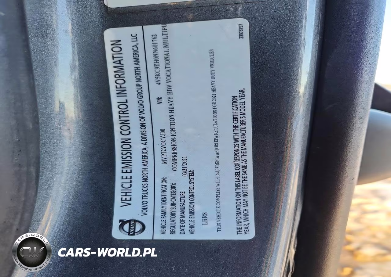 2022 Volvo Vhd Dump Truck VIN:4V5KC9EH0NN601762 - 10
