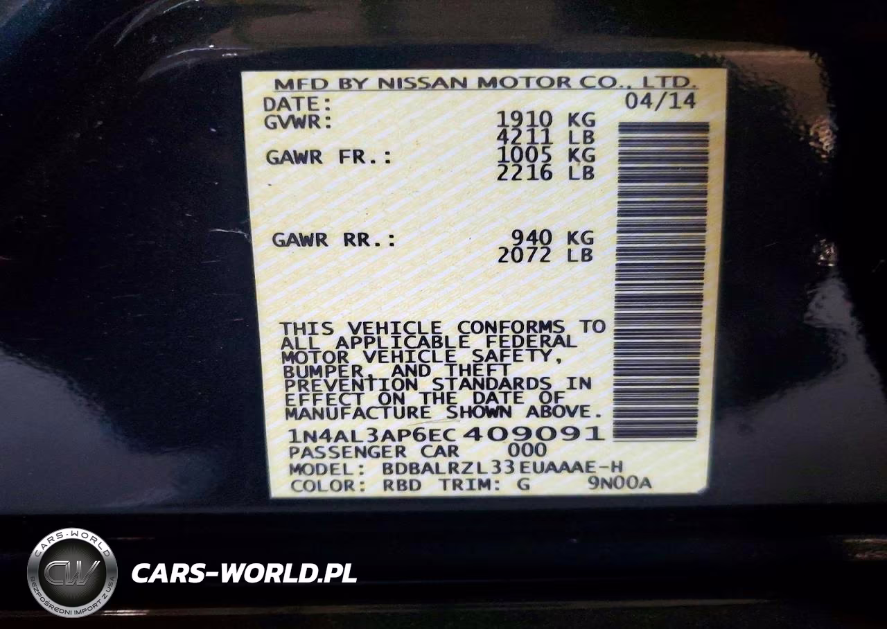 2014 Nissan Altima 2.5 S VIN:1N4AL3AP6EC409091 - 13