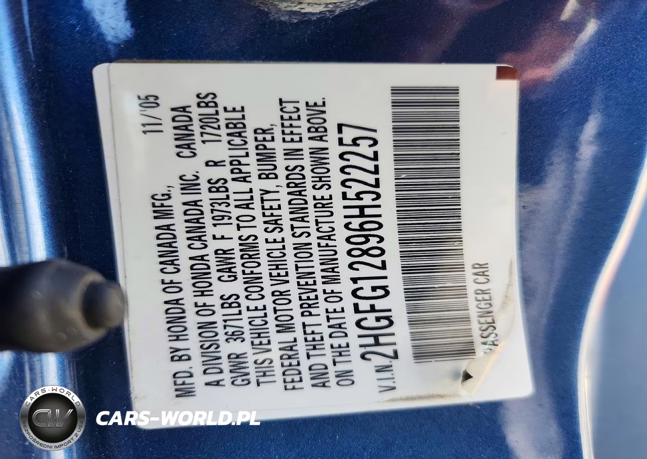 2006 Honda Civic Ex VIN:2HGFG12896H522257 - 13