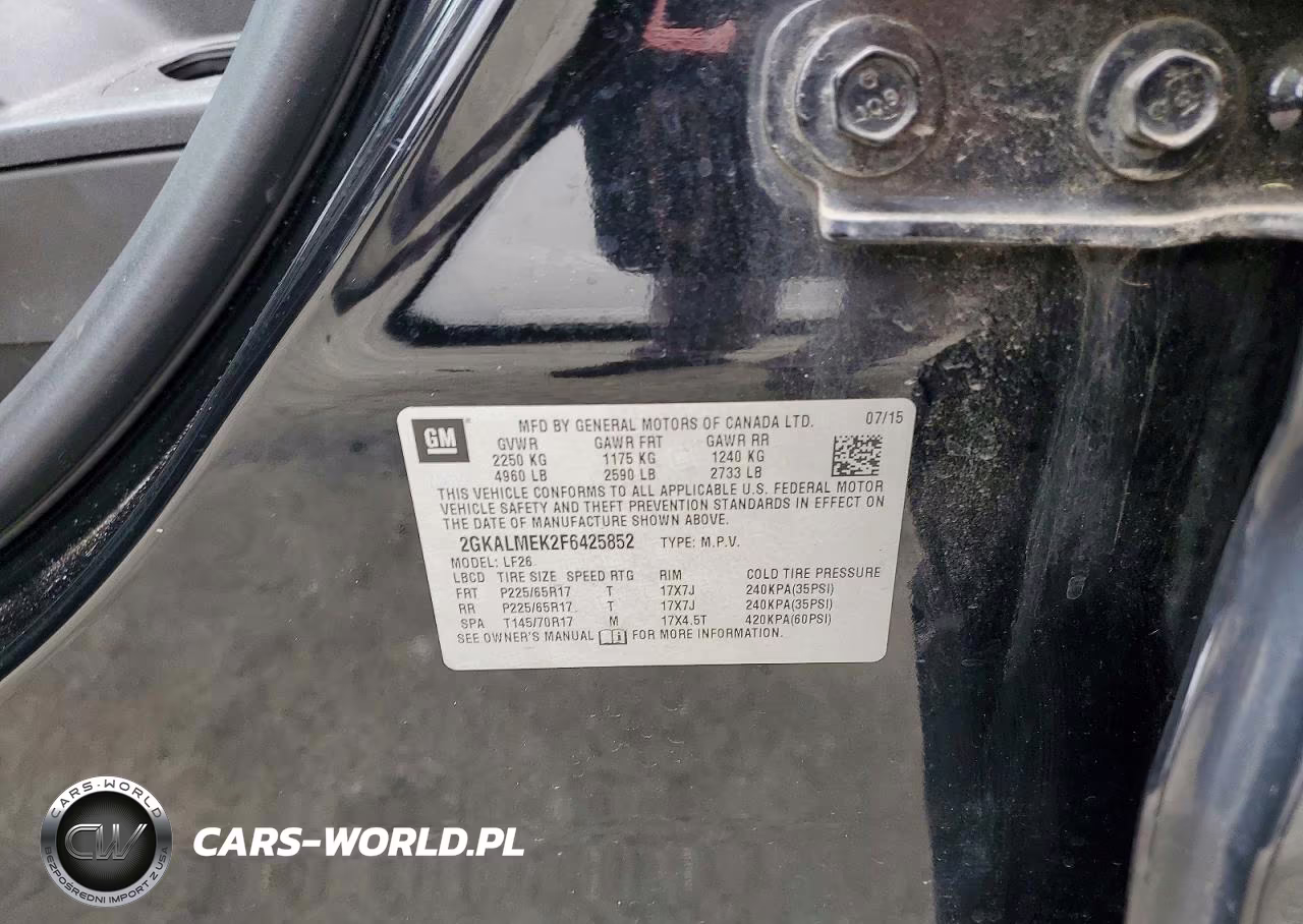 2015 GMC Terrain Sle VIN:2GKALMEK2F6425852 - 13