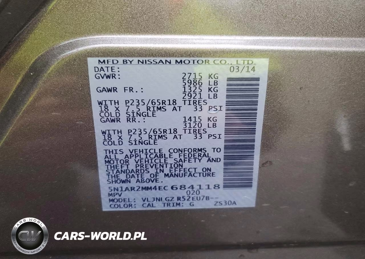 2014 Niss Pathfinder VIN:5N1AR2MM4EC684118 - 13