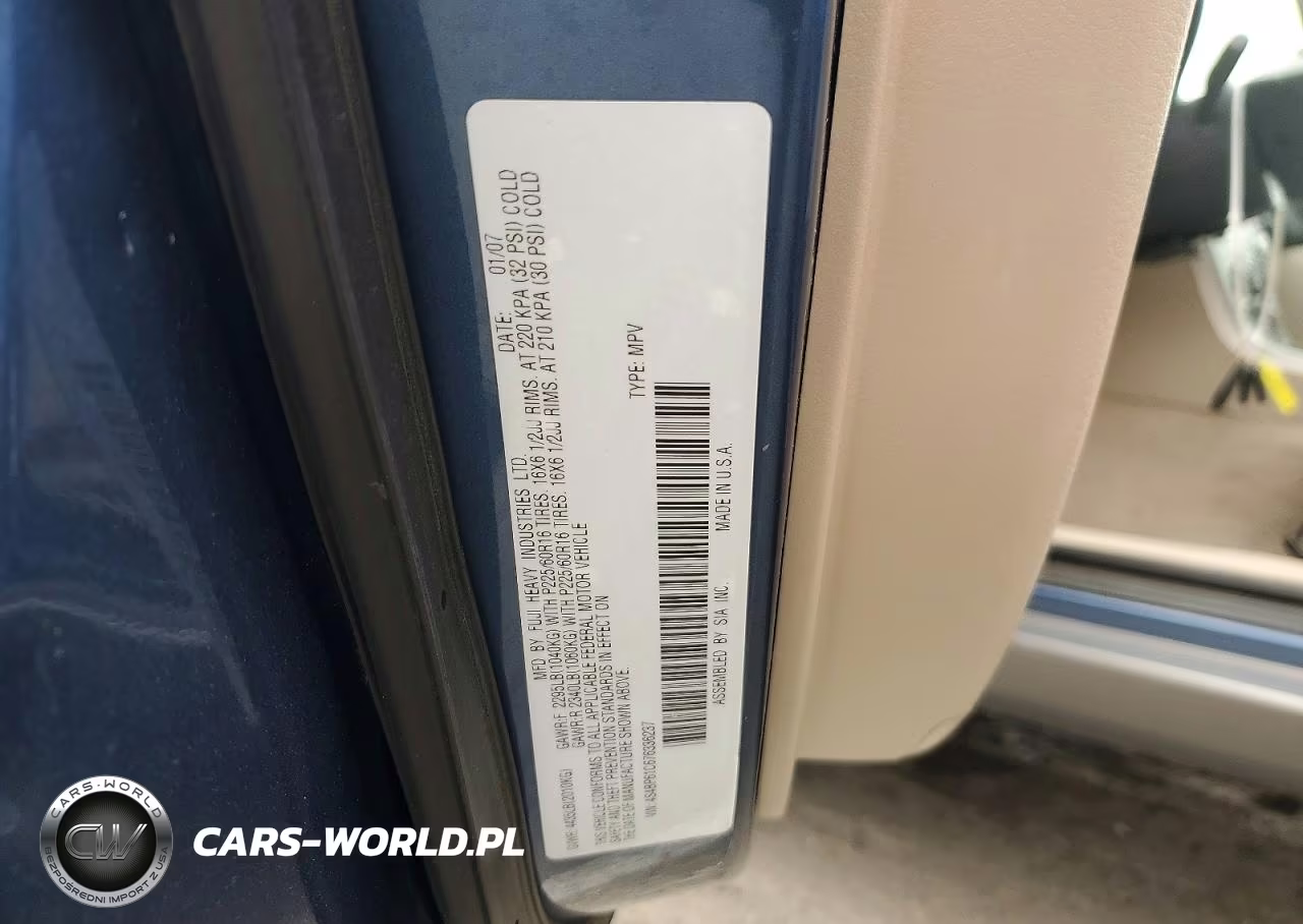2007 Subaru Outback Outback 2.5I VIN:4S4BP61C676336237 - 12