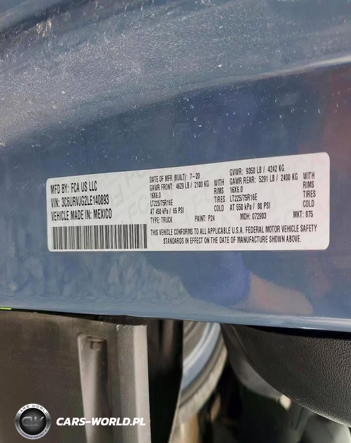 2020 Ram Promaster 3500 Delivery Van VIN:3C6URVJG2LE140893 - 13