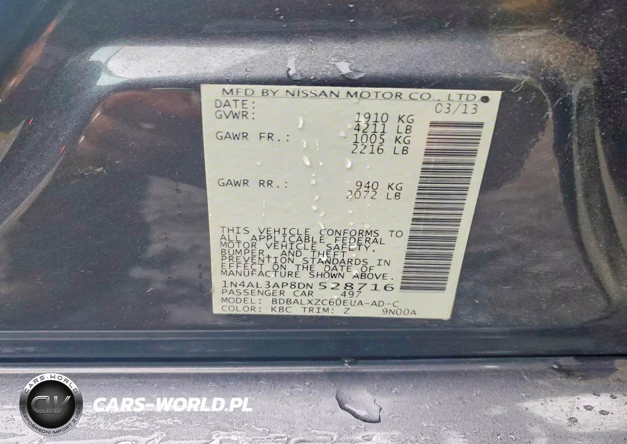 2013 Nissan Altima 2.5 VIN:1N4AL3AP8DN528716 - 13
