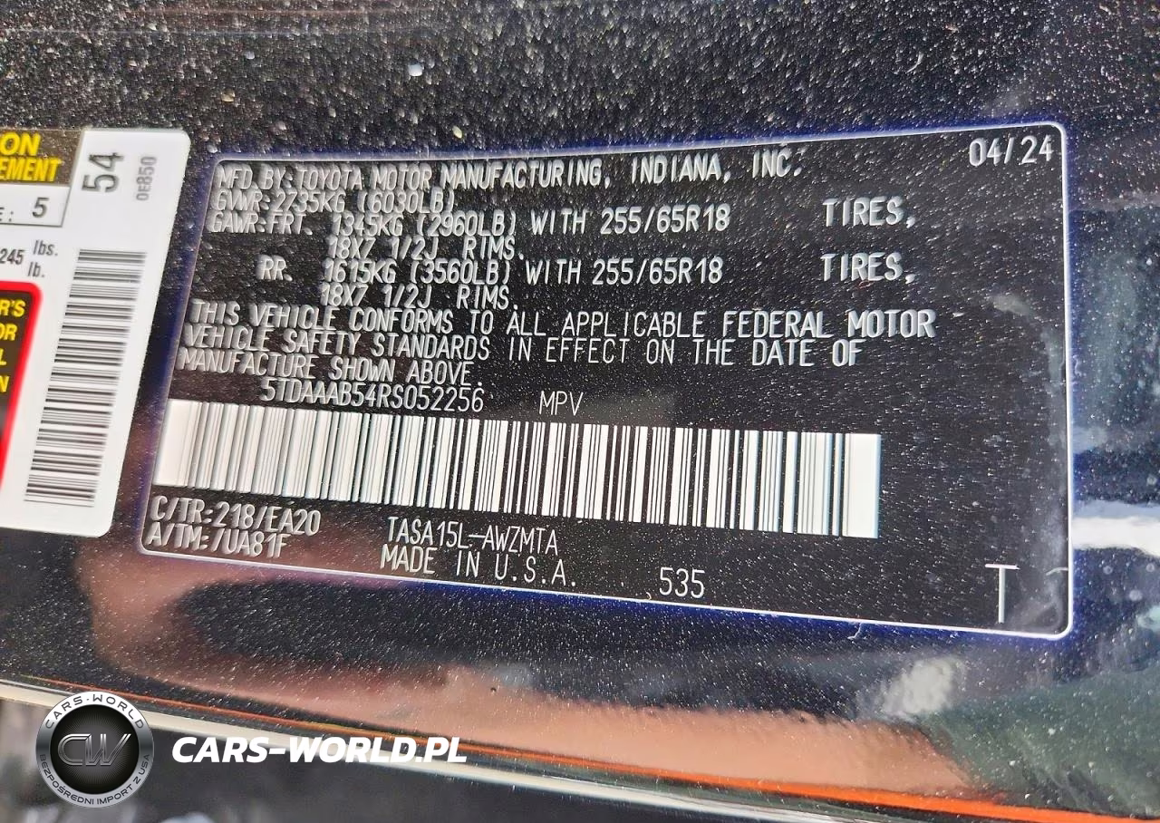 2024 Toyota Grand Highlander Xle VIN:5TDAAAB54RS052256 - 13