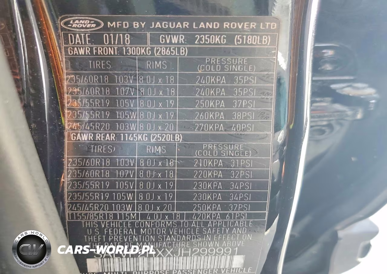 2018 Land Rover Range Rover Evoque Se VIN:SALVP2RXXJH299991 - 13