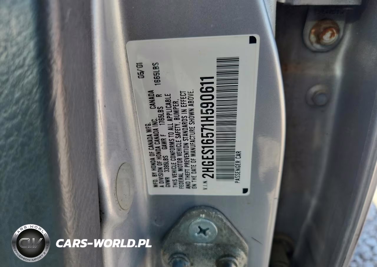2001 Honda Civic Lx VIN:2HGES16571H590611 - 12
