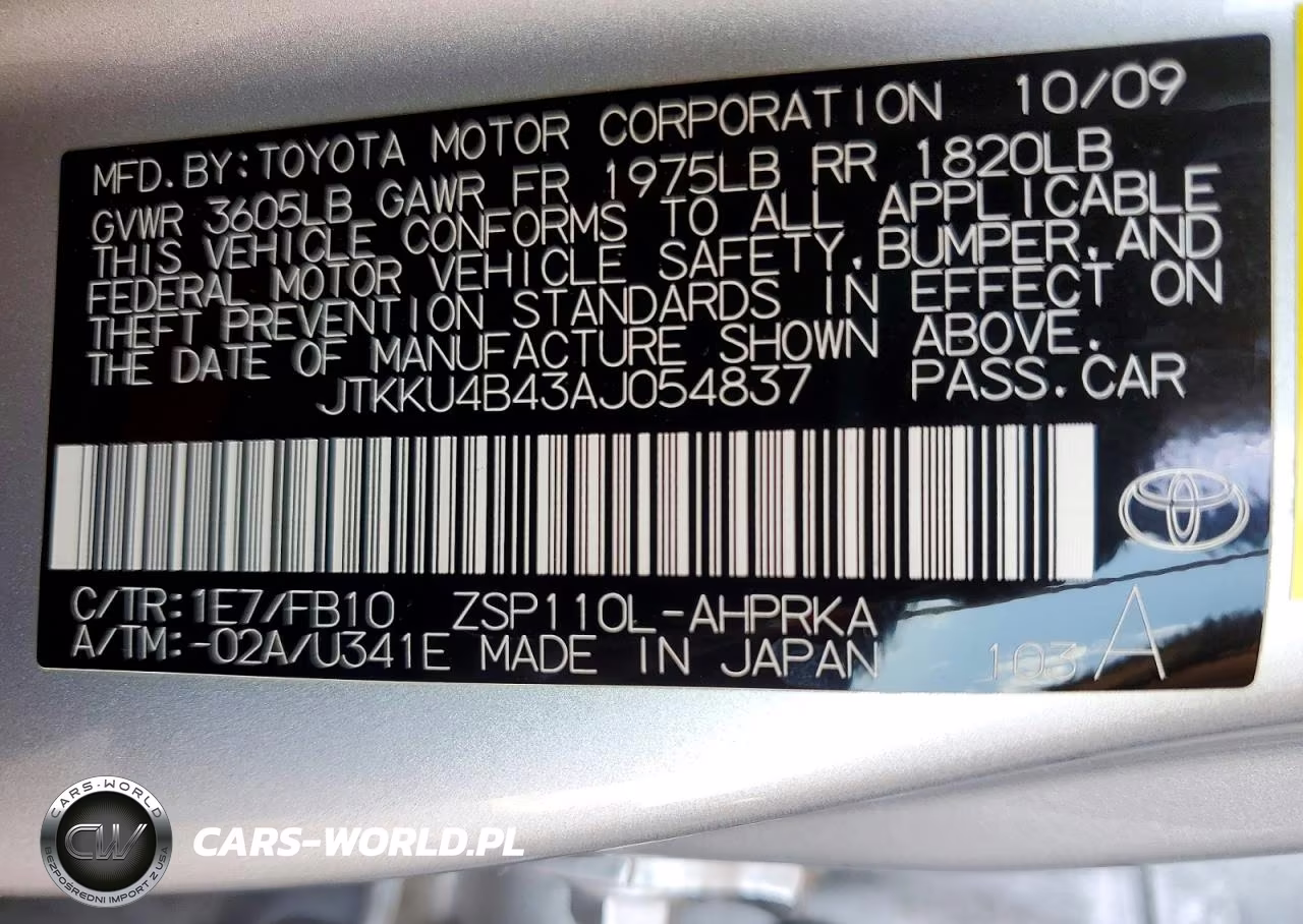 2010 Scion Xd Base VIN:JTKKU4B43AJ054837 - 12