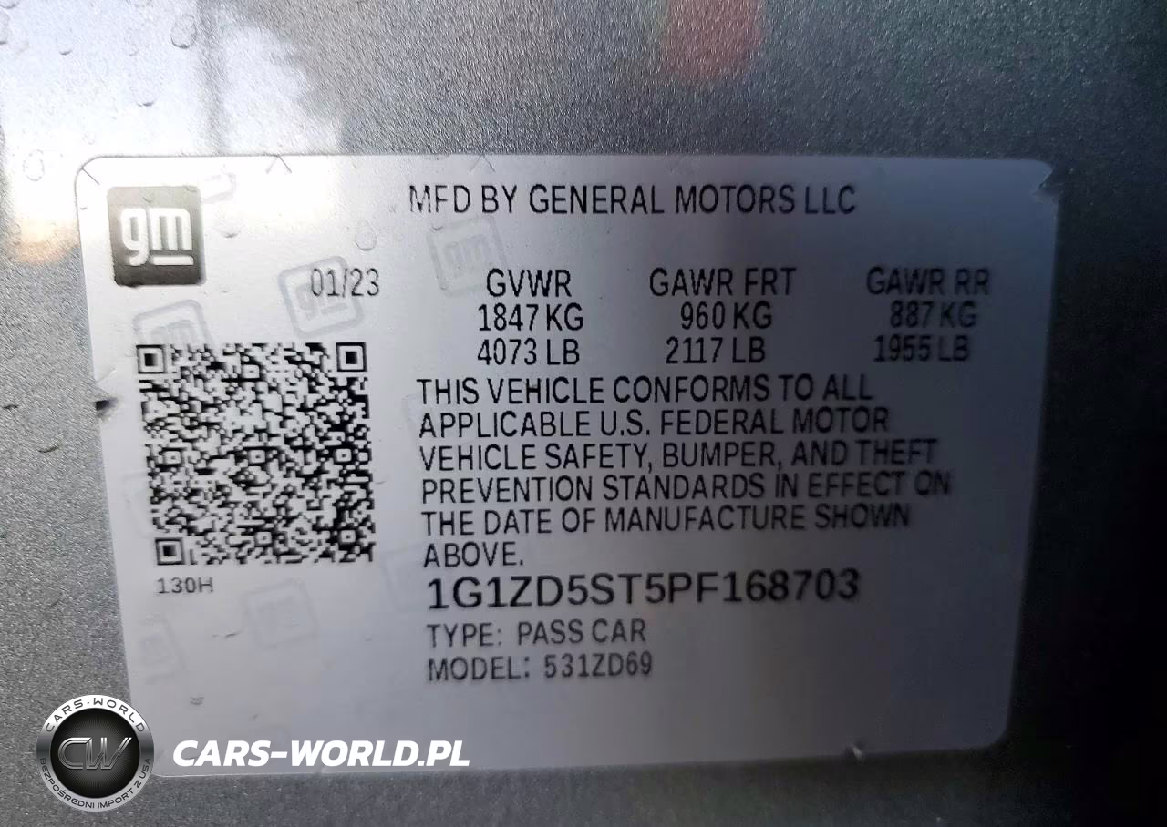 2023 Chevrolet Malibu Lt VIN:1G1ZD5ST5PF168703 - 12
