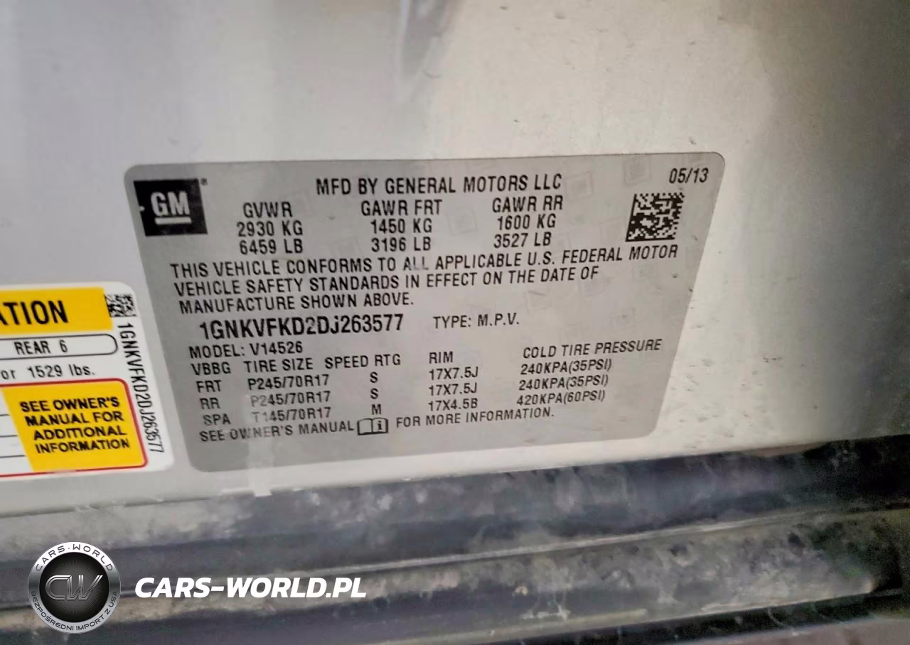 2013 Chevrolet Traverse Ls VIN:1GNKVFKD2DJ263577 - 13