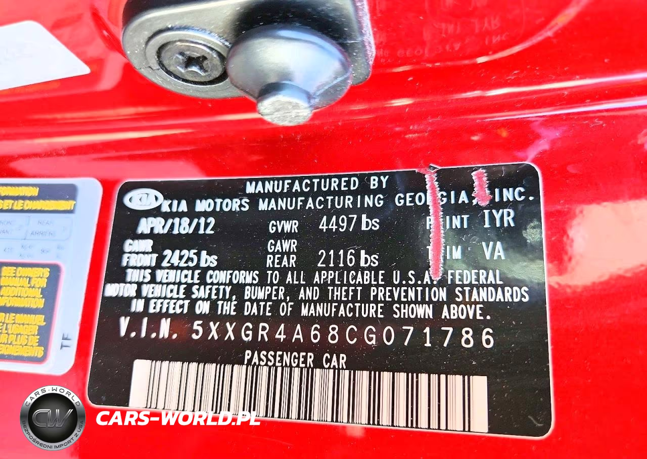 2012 Kia Optima Sx VIN:5XXGR4A68CG071786 - 13