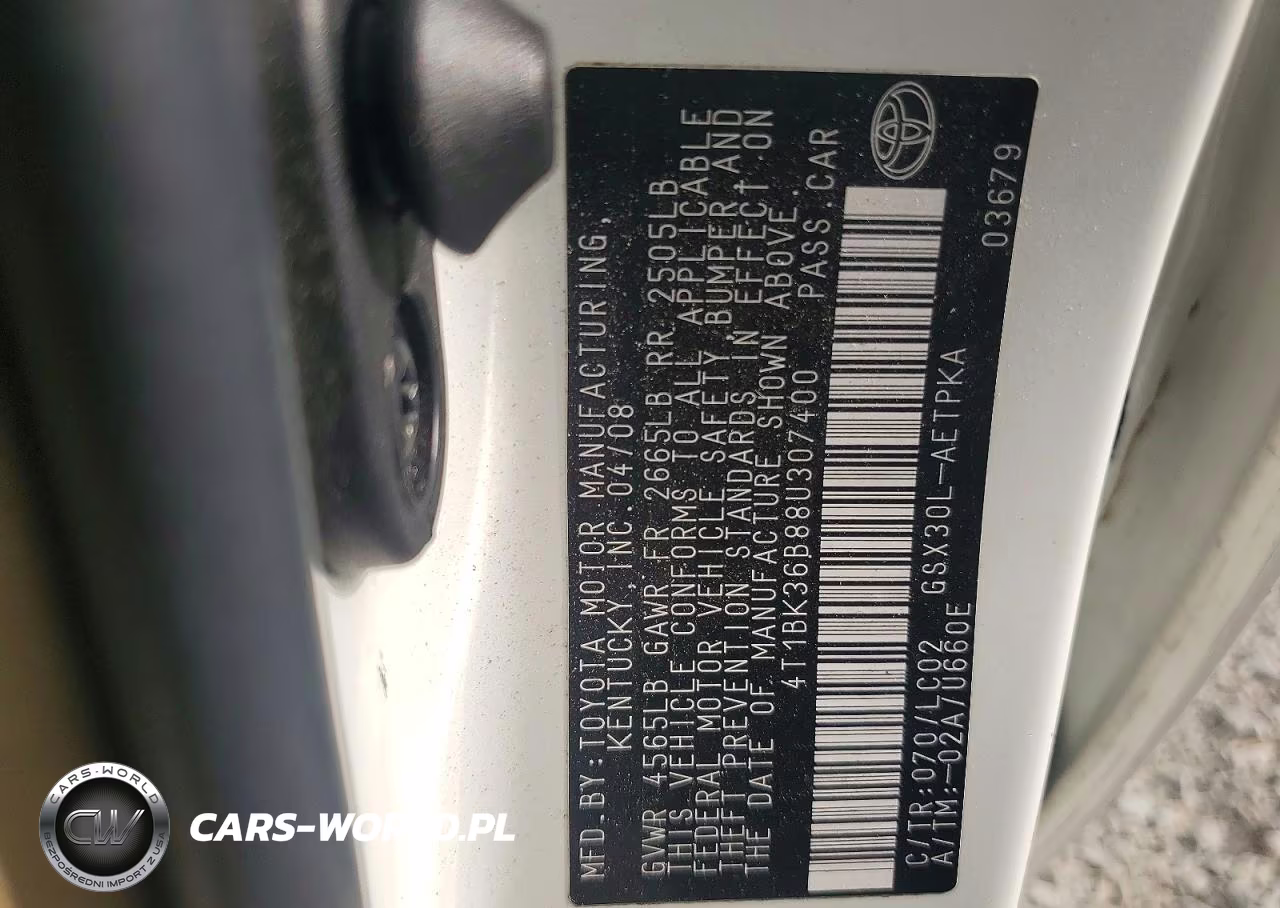 2008 Toyota Avalon Limited VIN:4T1BK36B88U307400 - 13