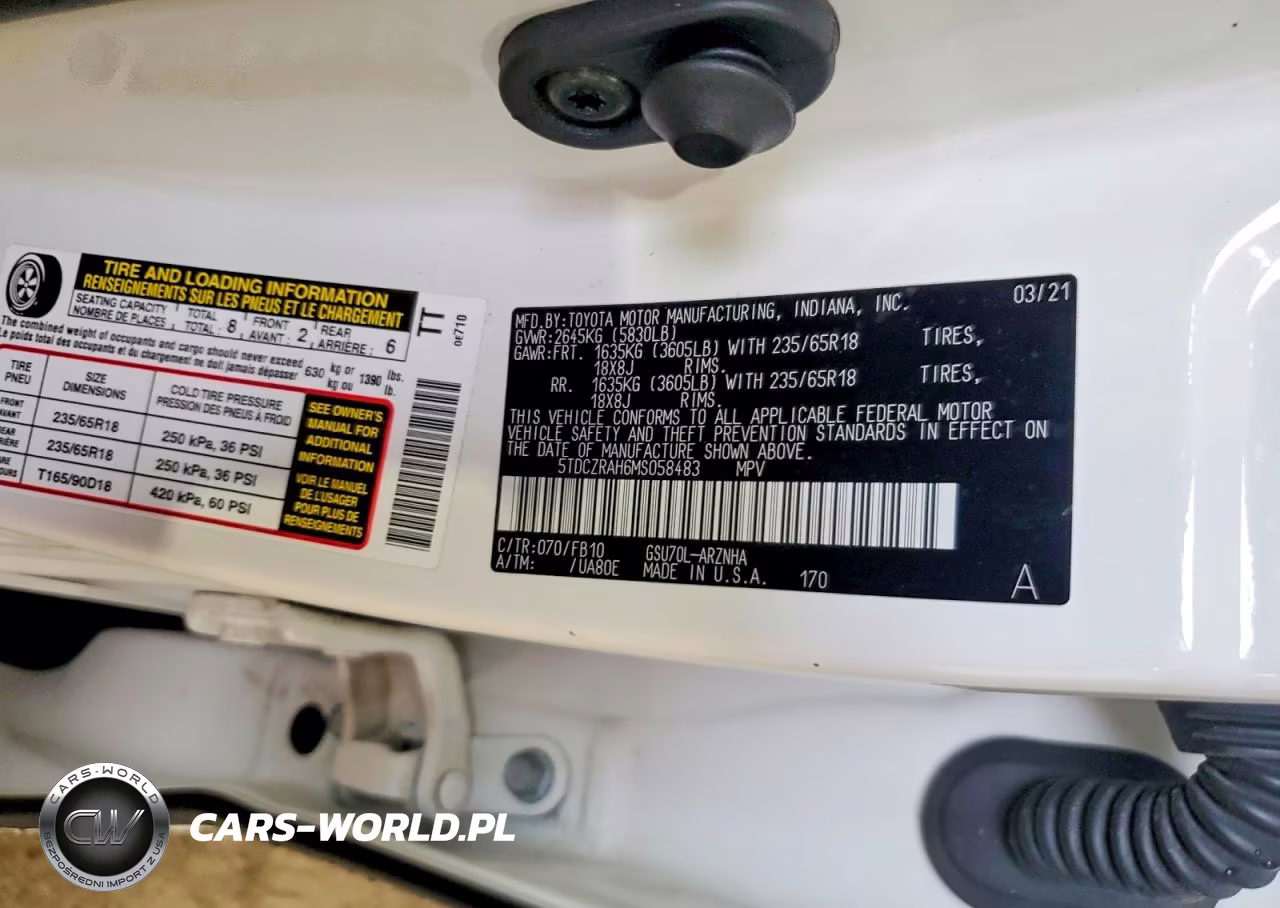2021 Toyota Highlander L VIN:5TDCZRAH6MS058483 - 12