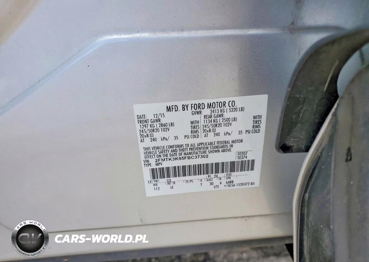 2015 Ford Edge Titanium VIN:2FMTK3K95FBC37302 - 12