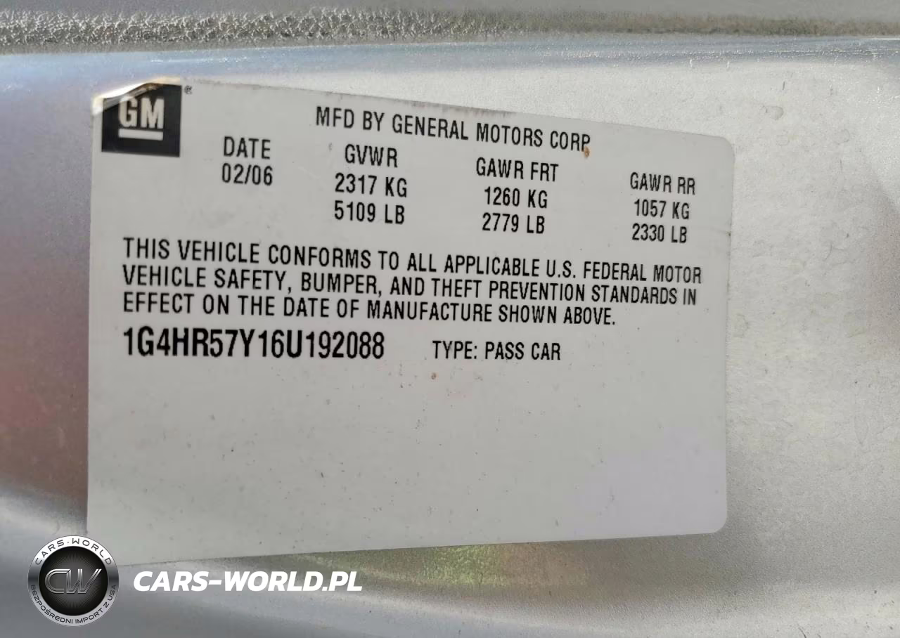 2006 Buick Lucerne Cxl VIN:1G4HR57Y16U192088 - 12