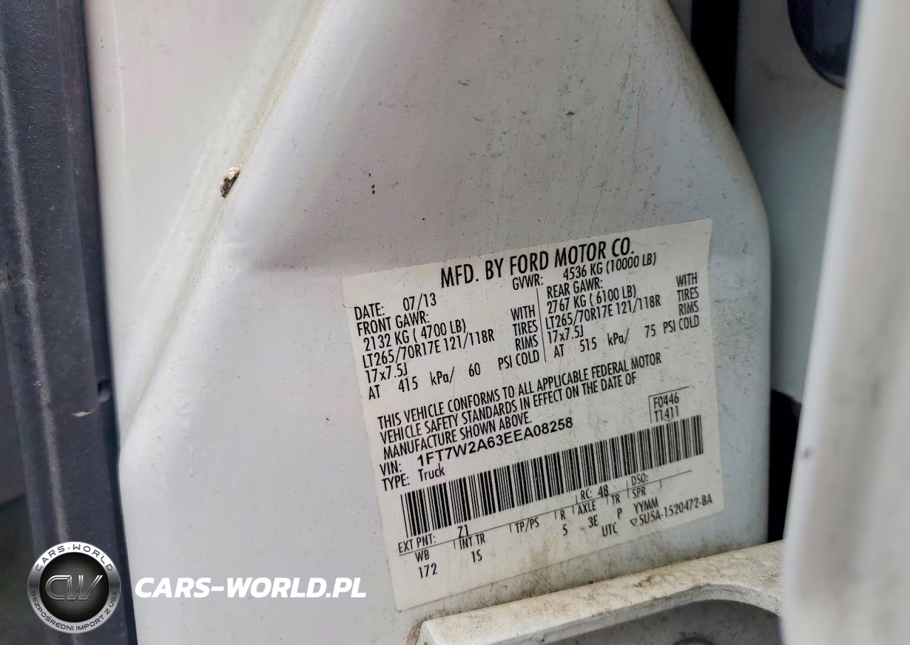 2014 Ford F250 Super Duty VIN:1FT7W2A63EEA08258 - 12
