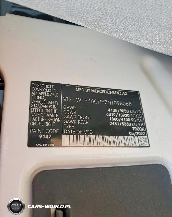 2022 Mercedes-Benz Sprinter 2500 VIN:W1Y40CHY7NT098068 - 13