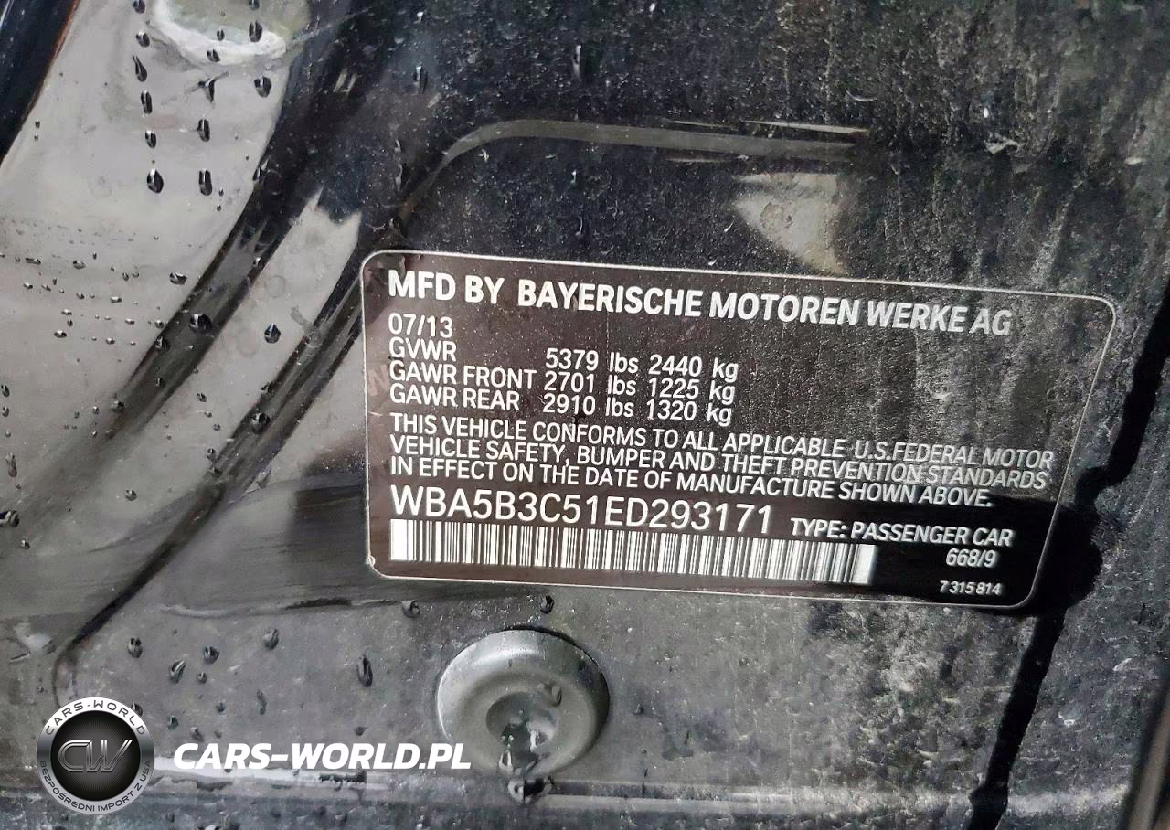 2014 BMW 535 Xi VIN:WBA5B3C51ED293171 - 12