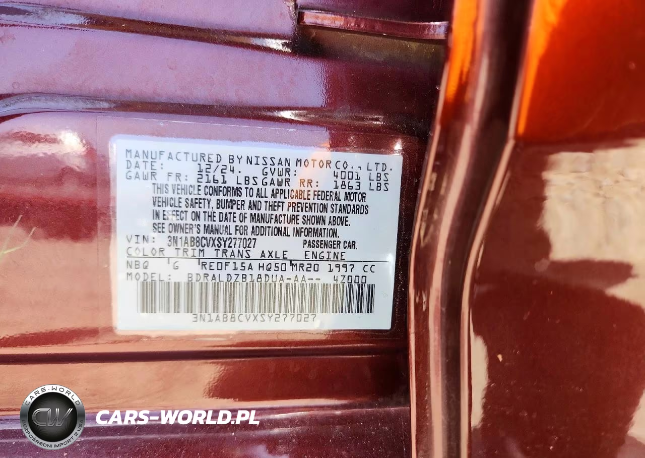 2025 Nissan Sentra Sv VIN:3N1AB8CVXSY277027 - 12